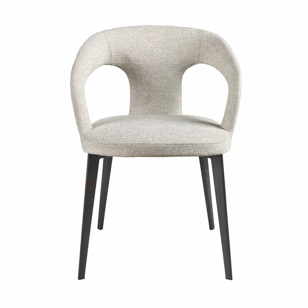 Chaises - Chaise en tissu blanc cassé - ANGEL CERDÁ