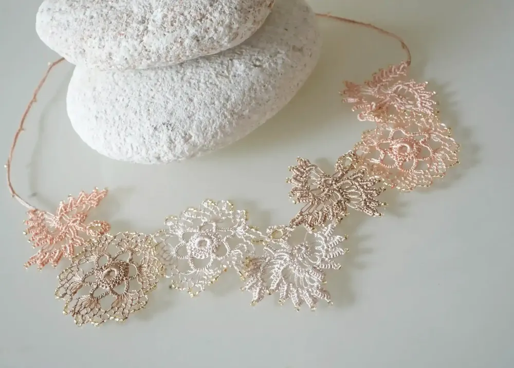 Jewelry - REFINED LACE NECKLACE, HANDMADE, POLLEN MODEL - KARAWAN AUTHENTIC