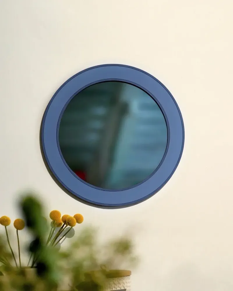 Mirrors - NORDIC MIRROR L – Statement Mirror in Wood & Leather - WOOD MOOD | :DODOMOOM