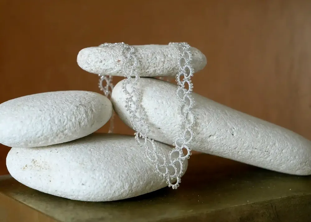 Jewelry - NECKLACE MADE OF LACE AND PEARLS, HANDMADE, SEED - KARAWAN AUTHENTIC