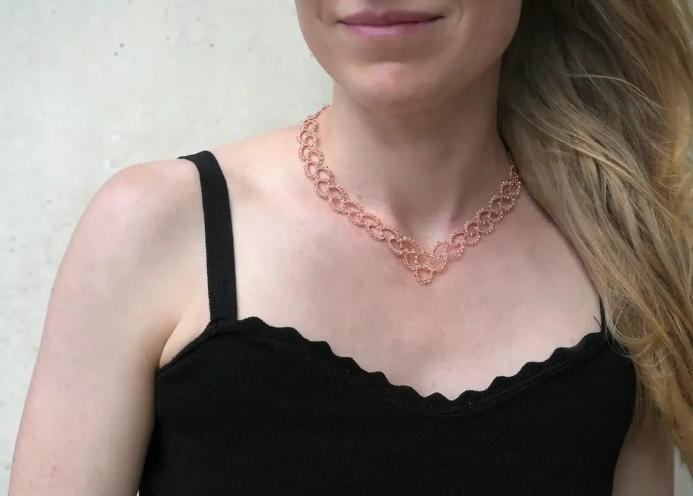 Jewelry - NECKLACE MADE OF LACE AND PEARLS, HANDMADE, SEED - KARAWAN AUTHENTIC