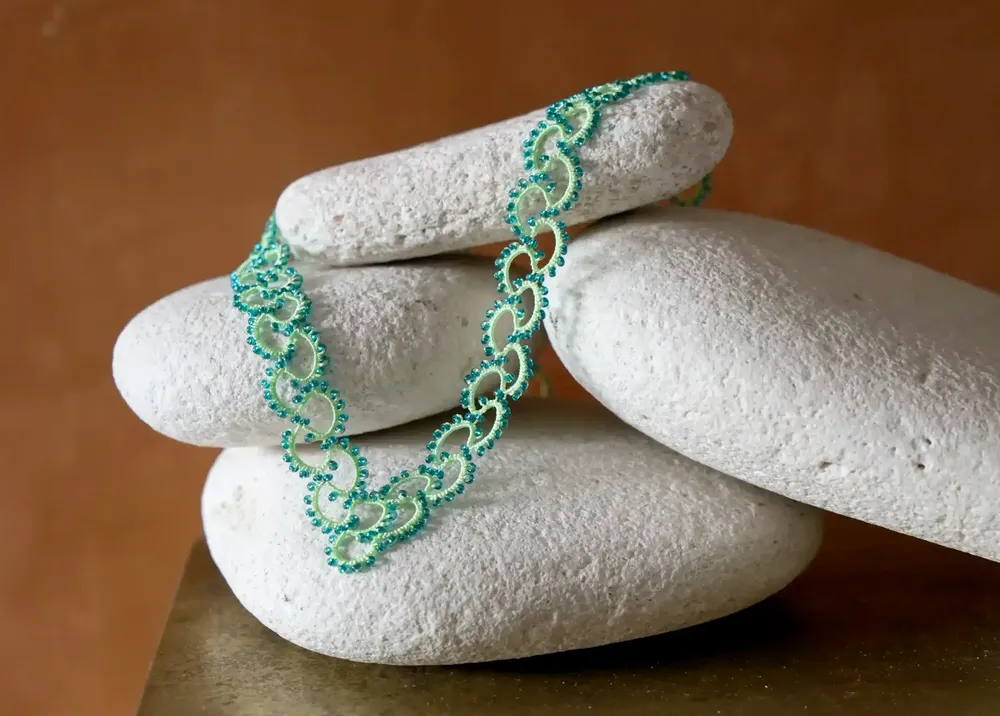 Jewelry - NECKLACE MADE OF LACE AND PEARLS, HANDMADE, SEED - KARAWAN AUTHENTIC