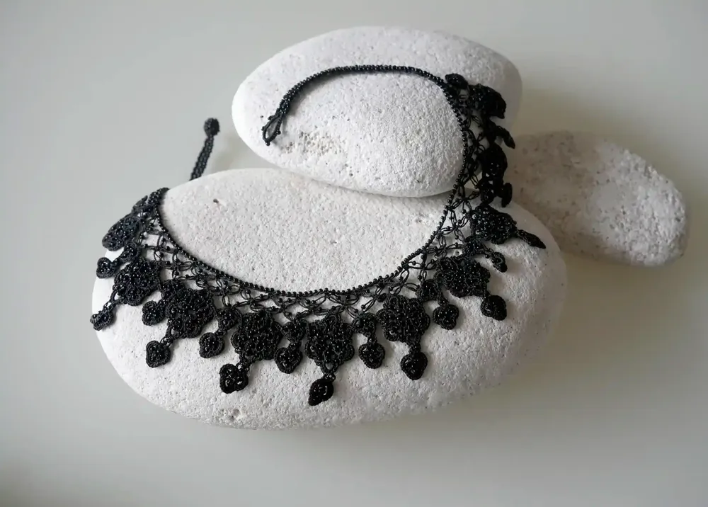 Jewelry - REFINED ORIENTAL INSPIRED LACE NECKLACE, SONYA - KARAWAN AUTHENTIC