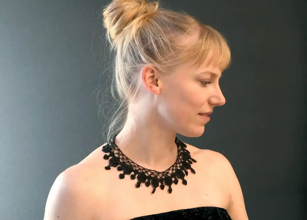 Jewelry - REFINED ORIENTAL INSPIRED LACE NECKLACE, SONYA - KARAWAN AUTHENTIC