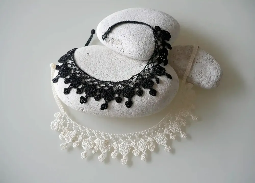 Jewelry - REFINED ORIENTAL INSPIRED LACE NECKLACE, SONYA - KARAWAN AUTHENTIC
