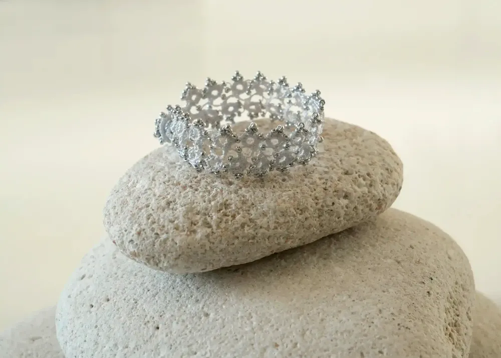 Jewelry - HANDMADE LACE TEXTILE BRACELET, HUSNU, OYA COLLECTION - KARAWAN AUTHENTIC
