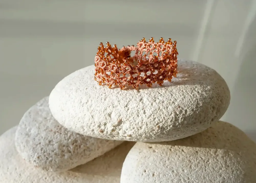 Jewelry - HANDMADE LACE TEXTILE BRACELET, HUSNU, OYA COLLECTION - KARAWAN AUTHENTIC