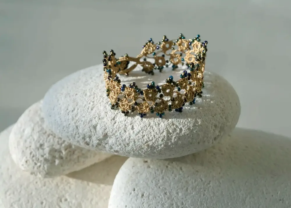 Jewelry - HANDMADE LACE TEXTILE BRACELET, HUSNU, OYA COLLECTION - KARAWAN AUTHENTIC