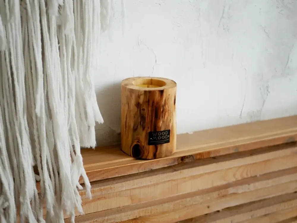 Candles - UBUD Original – Refillable Handcrafted Natural Wood Candle - WOOD MOOD | :DODOMOOM