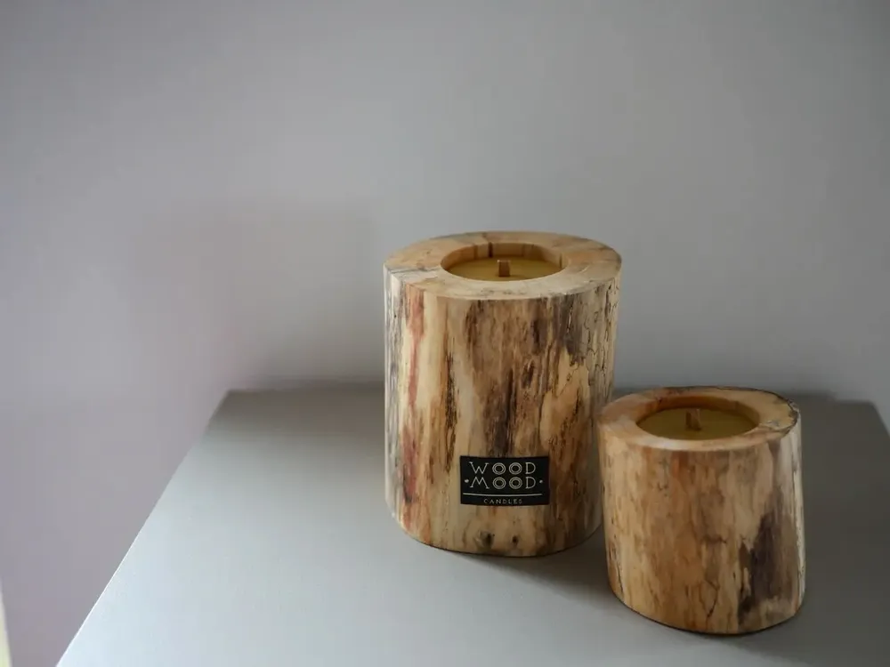 Candles - UBUD Original – Refillable Handcrafted Natural Wood Candle - WOOD MOOD | :DODOMOOM