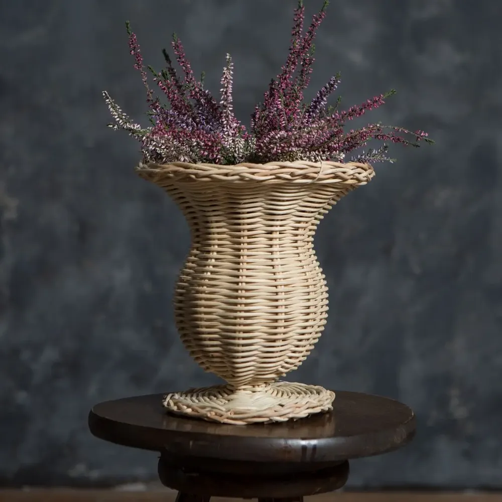 Vases - Rattan Olympia Vase - MAHE HOMEWARE
