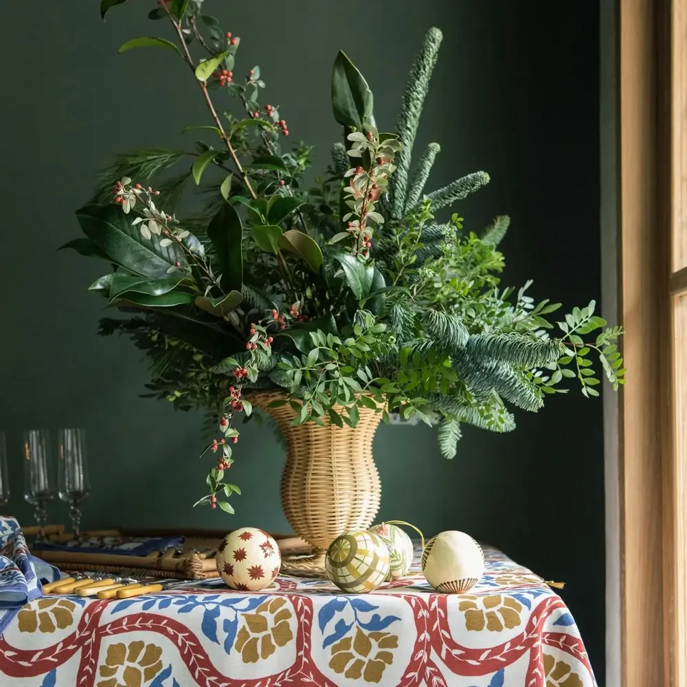 Vases - Rattan Olympia Vase - MAHE HOMEWARE