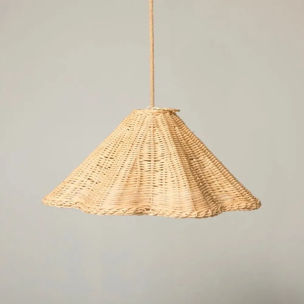 Hanging lights - Rattan Lampshade Waves - MAHE HOMEWARE