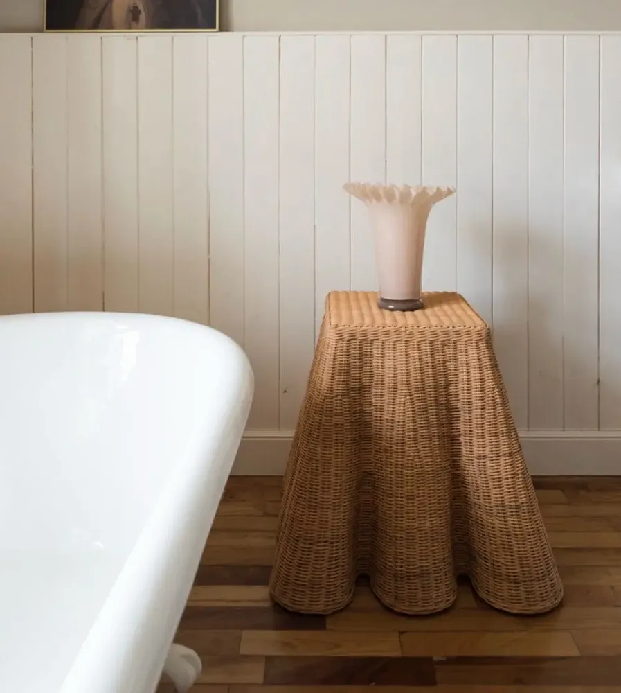 Other tables - CORDOBA SCALLOPED Rattan Side Table - MAHE HOMEWARE