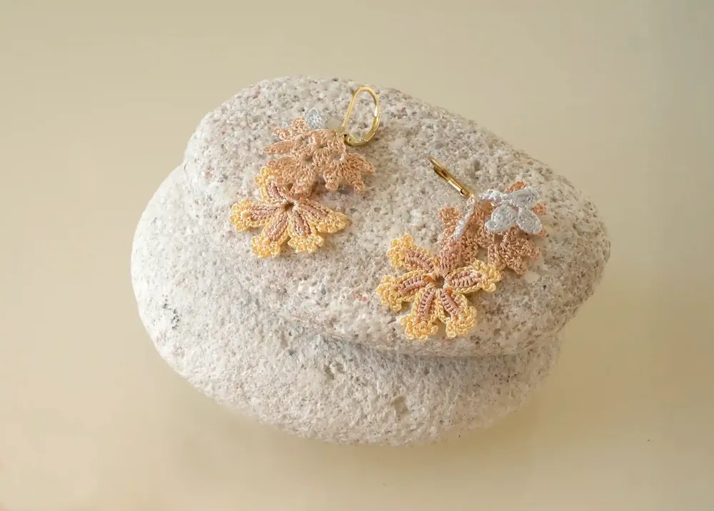 Jewelry - THREAD AND PEARL LACE EARRINGS, BLOOM MODEL - KARAWAN AUTHENTIC
