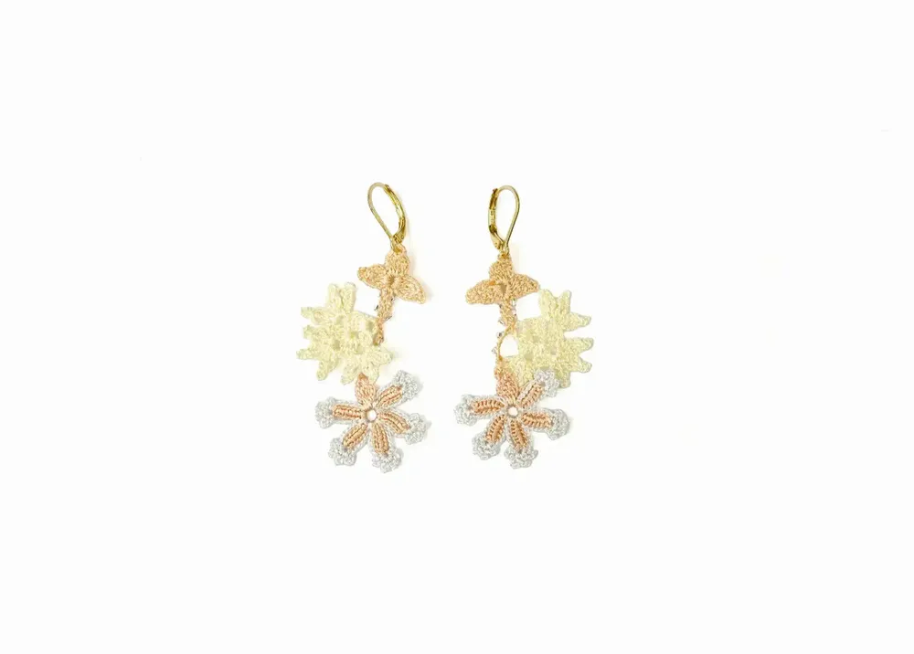 Jewelry - THREAD AND PEARL LACE EARRINGS, BLOOM MODEL - KARAWAN AUTHENTIC