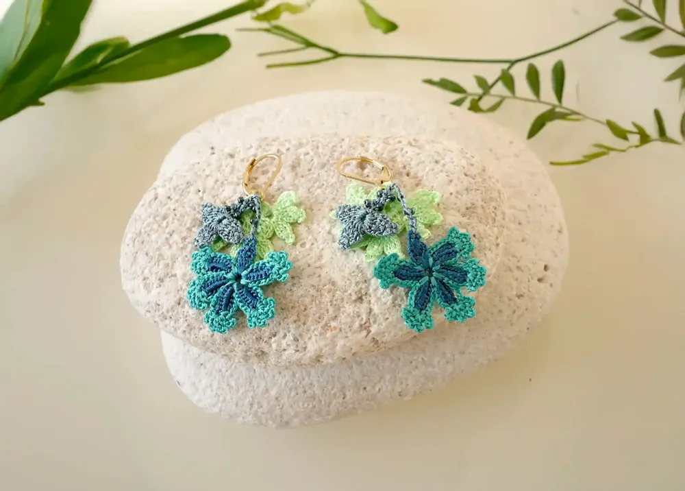 Jewelry - THREAD AND PEARL LACE EARRINGS, BLOOM MODEL - KARAWAN AUTHENTIC