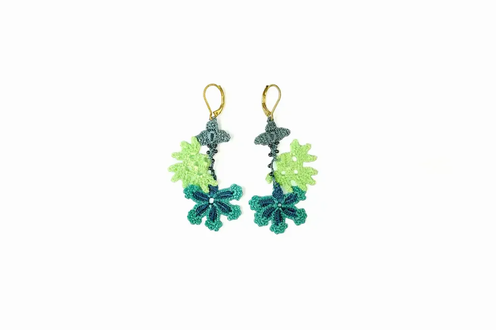 Jewelry - THREAD AND PEARL LACE EARRINGS, BLOOM MODEL - KARAWAN AUTHENTIC