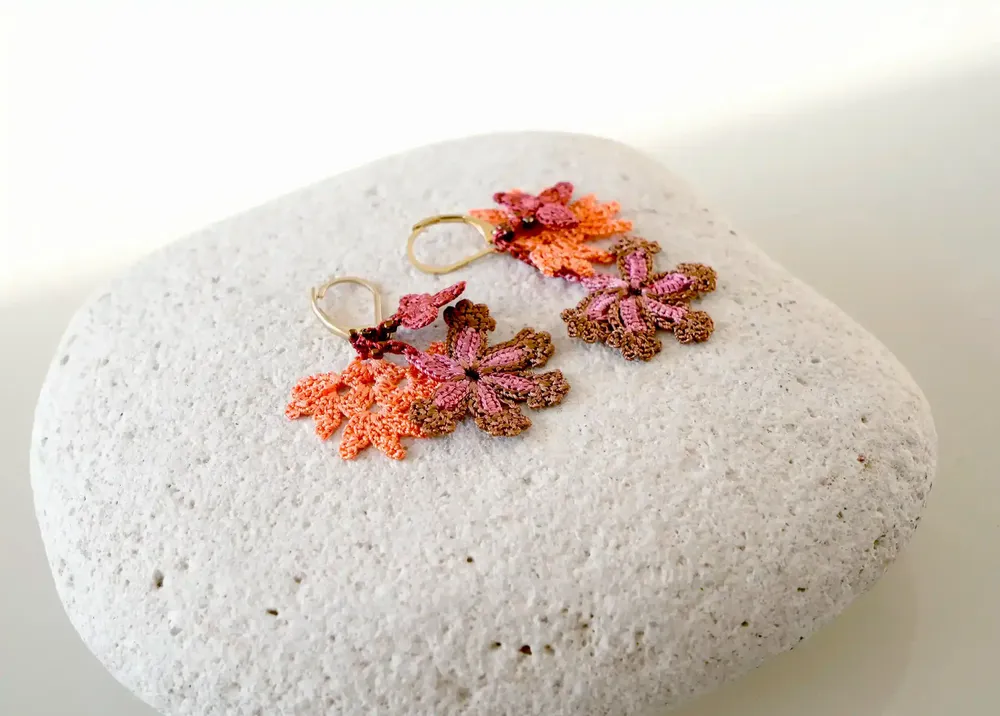 Jewelry - THREAD AND PEARL LACE EARRINGS, BLOOM MODEL - KARAWAN AUTHENTIC