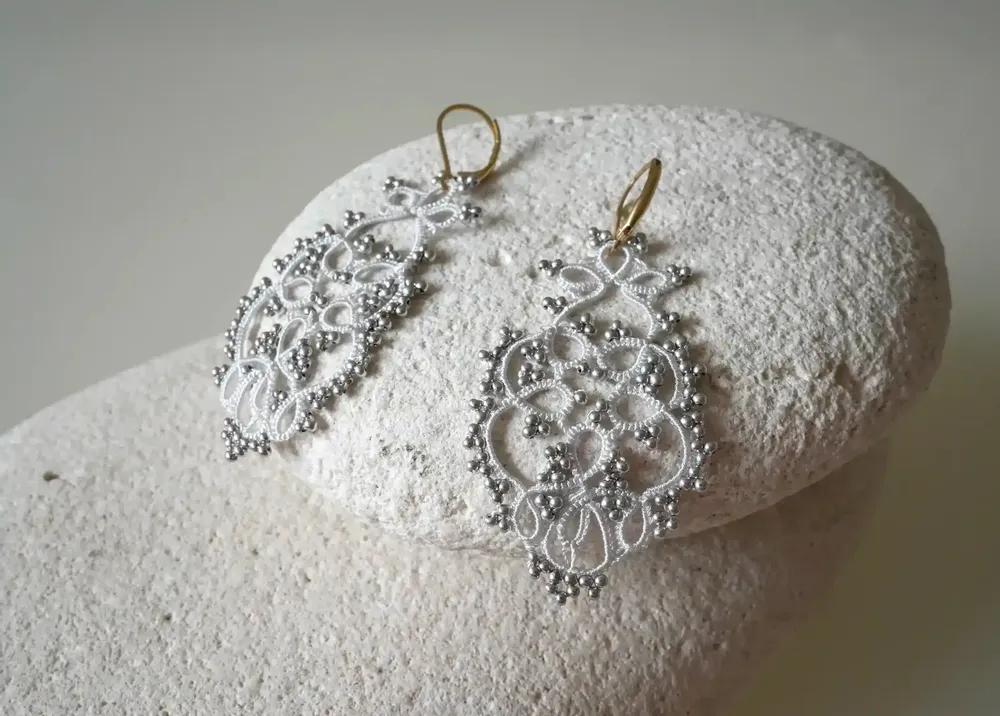 Jewelry - LACE EARRINGS, HANDMADE, TREE PATTERN - KARAWAN AUTHENTIC
