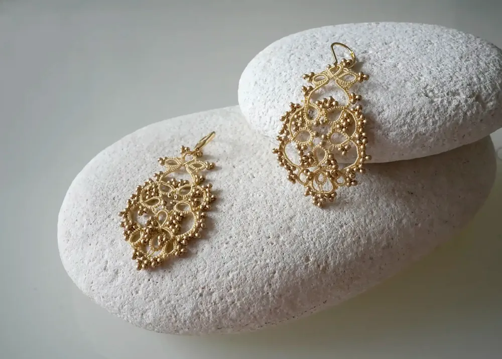 Jewelry - LACE EARRINGS, HANDMADE, TREE PATTERN - KARAWAN AUTHENTIC