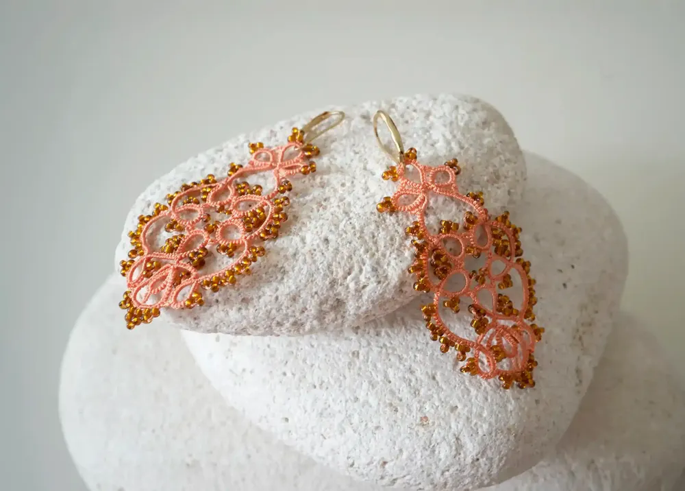 Jewelry - LACE EARRINGS, HANDMADE, TREE PATTERN - KARAWAN AUTHENTIC