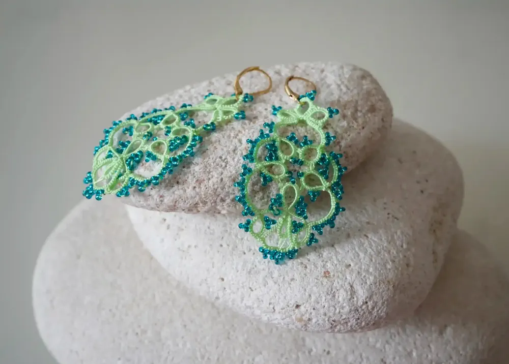 Jewelry - LACE EARRINGS, HANDMADE, TREE PATTERN - KARAWAN AUTHENTIC