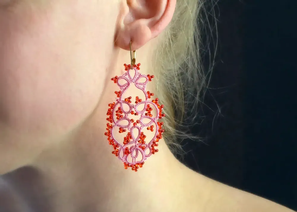Jewelry - LACE EARRINGS, HANDMADE, TREE PATTERN - KARAWAN AUTHENTIC