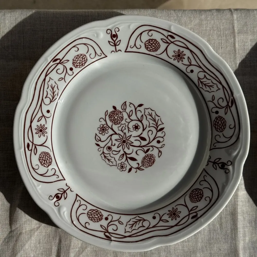 Assiettes de réception - Lot de 6 assiettes à dessert vintage Made in Poland D19 - OFFICE OBJETS