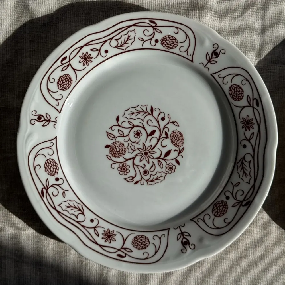 Assiettes de réception - Lot de 6 assiettes à dessert vintage Made in Poland D19 - OFFICE OBJETS