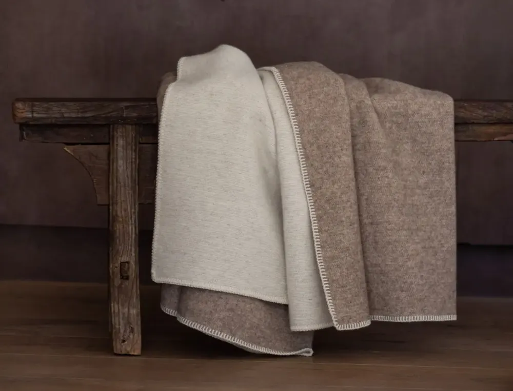 Linge de lit - Couverture de lit en laine ECO FOSSIL - simple - MOST-BLANKETS