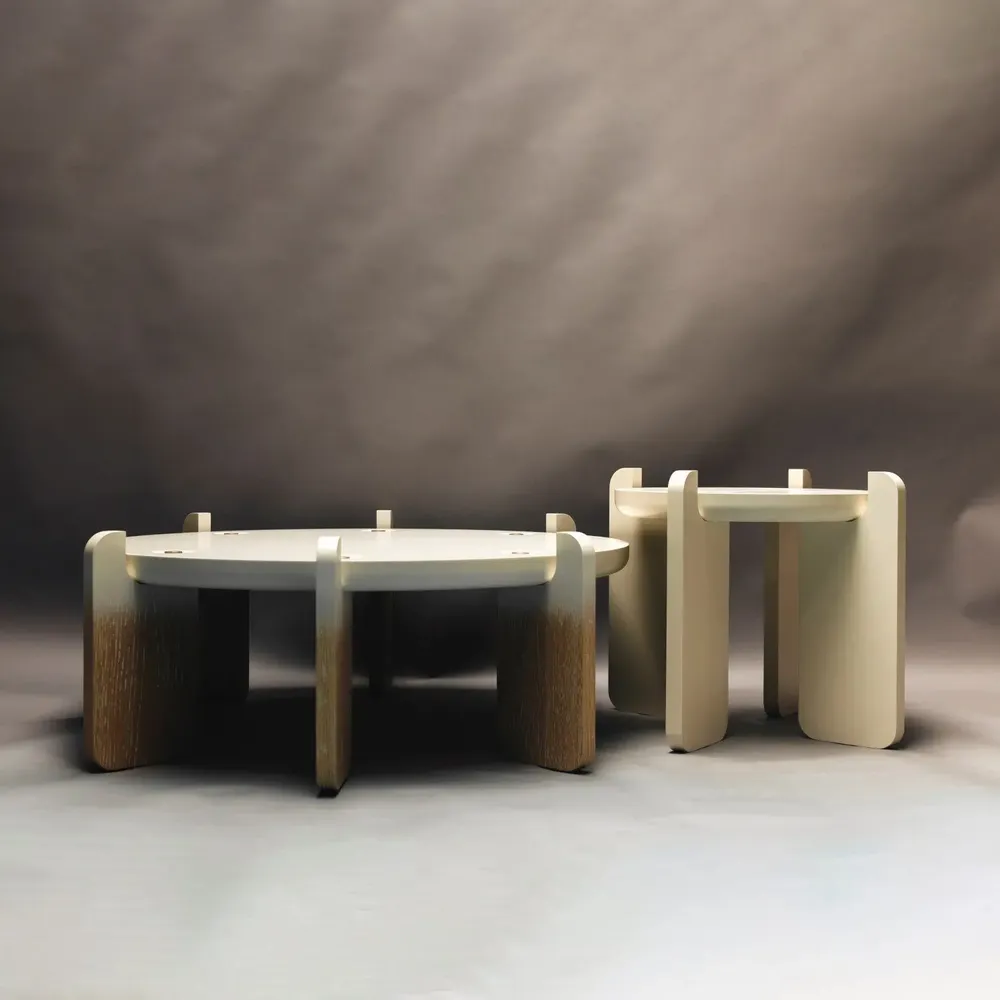 Tables basses - Table d'appoint Ipanema en bois laqué et laiton - DUISTT