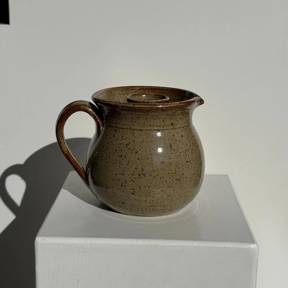 Carafes - Carafe en grès à rosé à compartiment vintage artisanale H14 D3.5 - OFFICE OBJETS