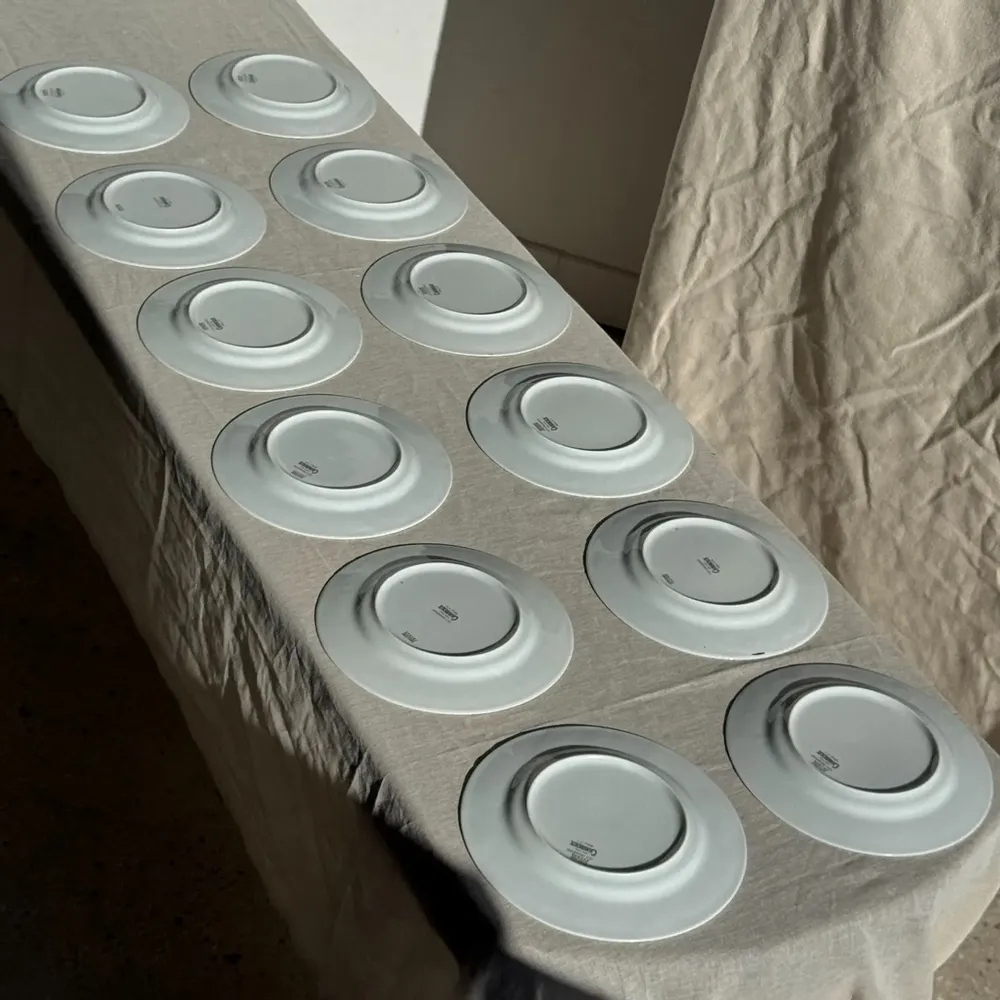 Everyday plates - Set of 12 France Chavroux 90s cheese plates D 21.5 - OFFICE OBJETS