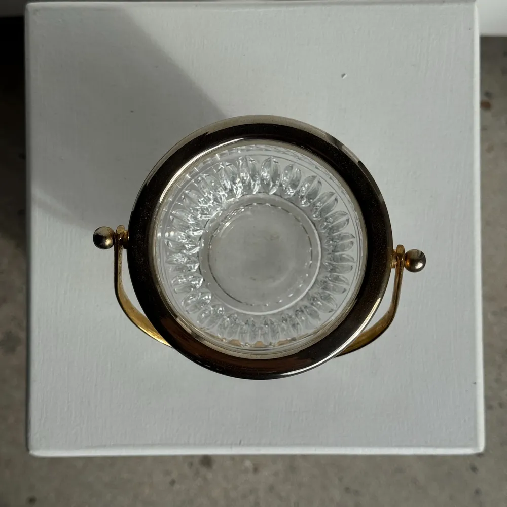 Platter and bowls - Small gold-plated diamond-tipped glass ice bucket - OFFICE OBJETS