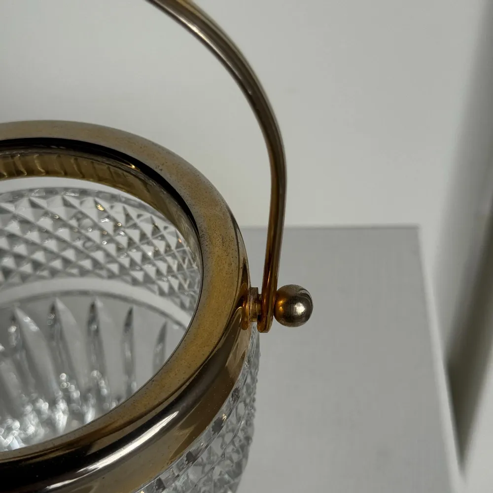 Platter and bowls - Small gold-plated diamond-tipped glass ice bucket - OFFICE OBJETS