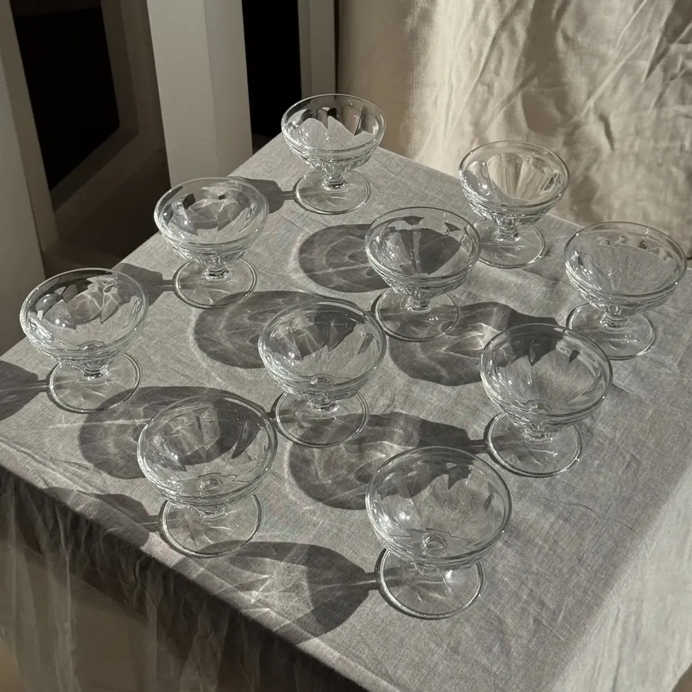 Bols - Lot de 10 petites coupes à glace en verre vintage - OFFICE OBJETS