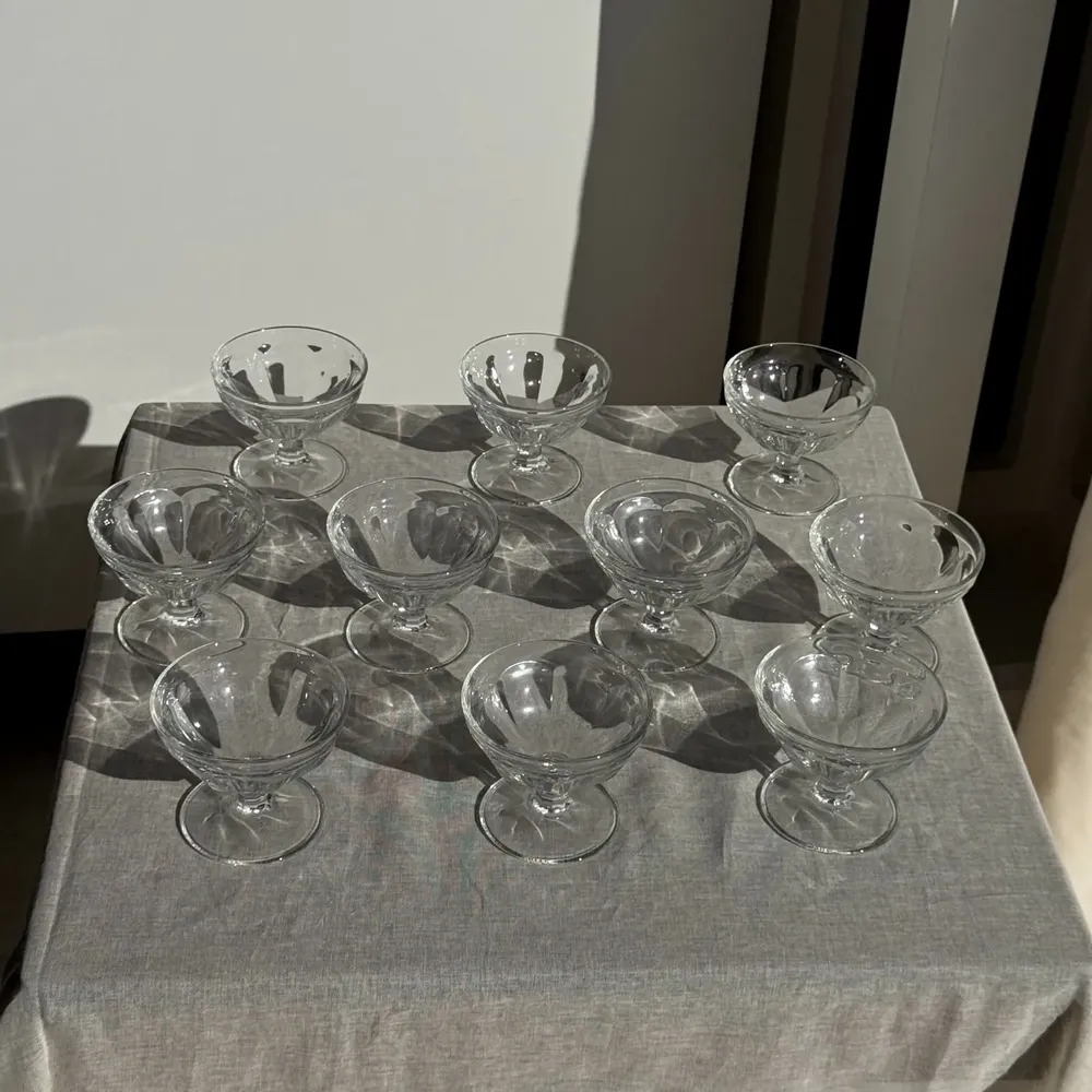 Bols - Lot de 10 petites coupes à glace en verre vintage - OFFICE OBJETS