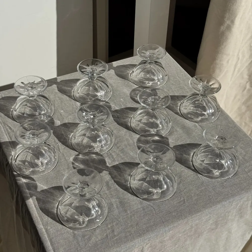 Bols - Lot de 10 petites coupes à glace en verre vintage - OFFICE OBJETS