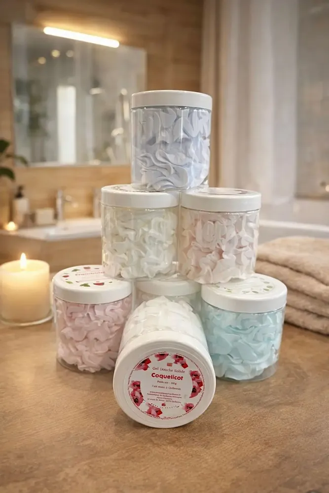 Cadeaux - Gel douche solide (mousse de douche) - Framboise - 100g - COSMÉTIQUES DE QUIBERON