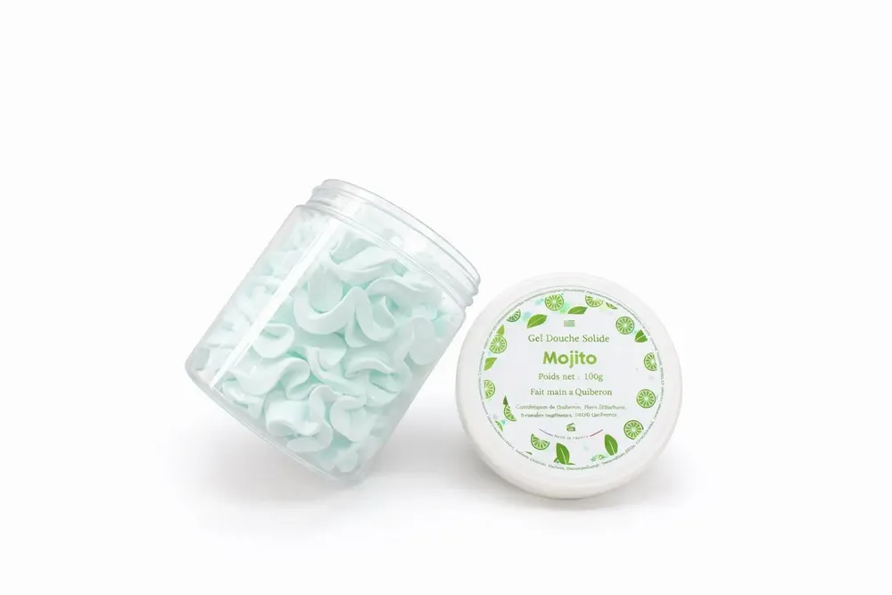 Cadeaux - Gel douche solide (mousse de douche) - Mojito - 100g - COSMÉTIQUES DE QUIBERON