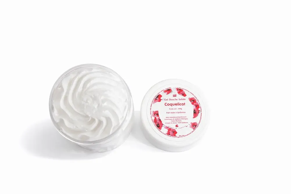 Cadeaux - Gel douche solide (mousse de douche) - Coquelicot - 100g - COSMÉTIQUES DE QUIBERON