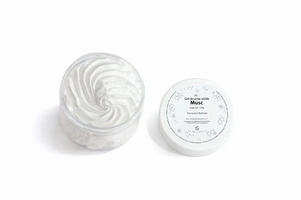 Cadeaux - Gel douche solide (mousse de douche) - Musc - 100g - COSMÉTIQUES DE QUIBERON