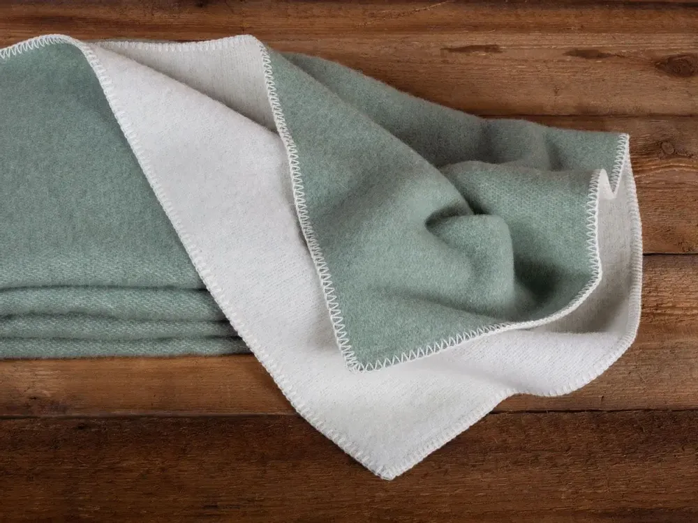 Bed linens - Wool bed blanket COOL MINT - single - MOST-BLANKETS