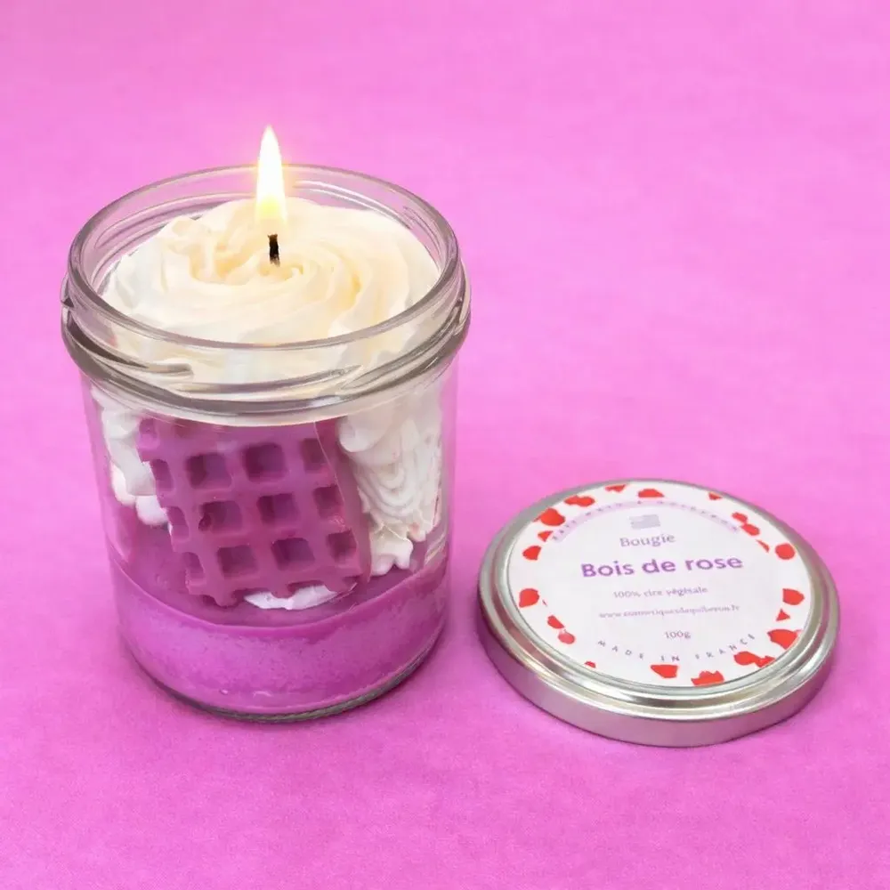 Gifts - Crumble Candle - Rosewood - 135g - Vegetable Wax - COSMÉTIQUES DE QUIBERON