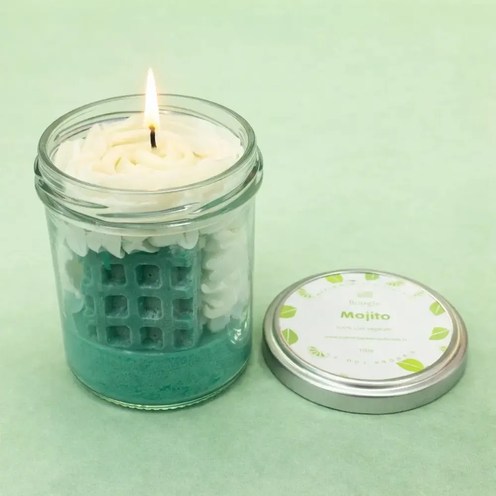 Gifts - Crumble Candle - Mojito - 135g - Vegetable Wax - COSMÉTIQUES DE QUIBERON
