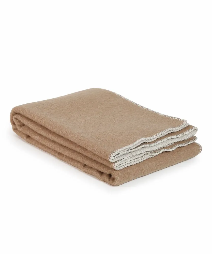 Linge de lit - Plaid de lit en laine CAMEL - simple - MOST-BLANKETS