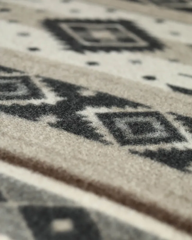 Bed linens - Wool bed blanket TRIBE - single - beige - MOST-BLANKETS