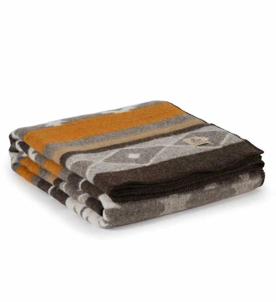 Linge de lit - Plaid de lit en laine TRIBE - double - bronze - MOST-BLANKETS