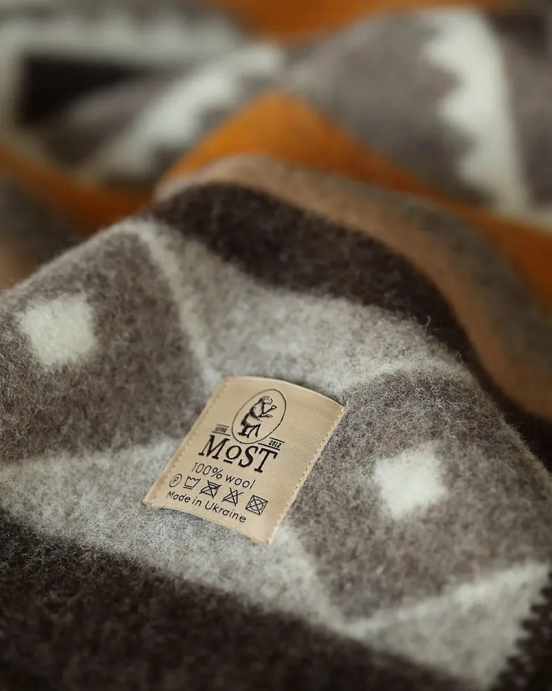 Linge de lit - Plaid de lit en laine TRIBE - double - bronze - MOST-BLANKETS